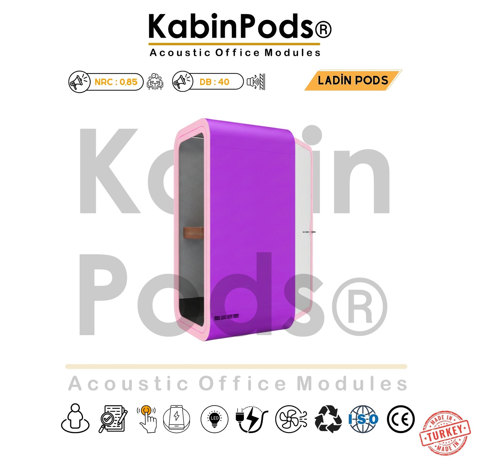 Ofislerde Akustik Telefon Görüşme Kabini