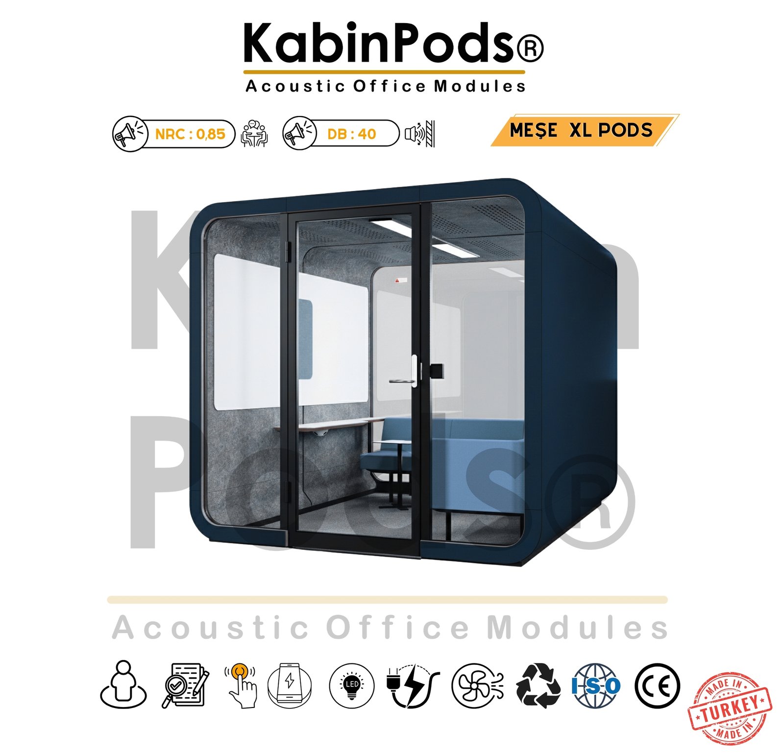 Ofis İçin Büyük Çalışma Kabinleri