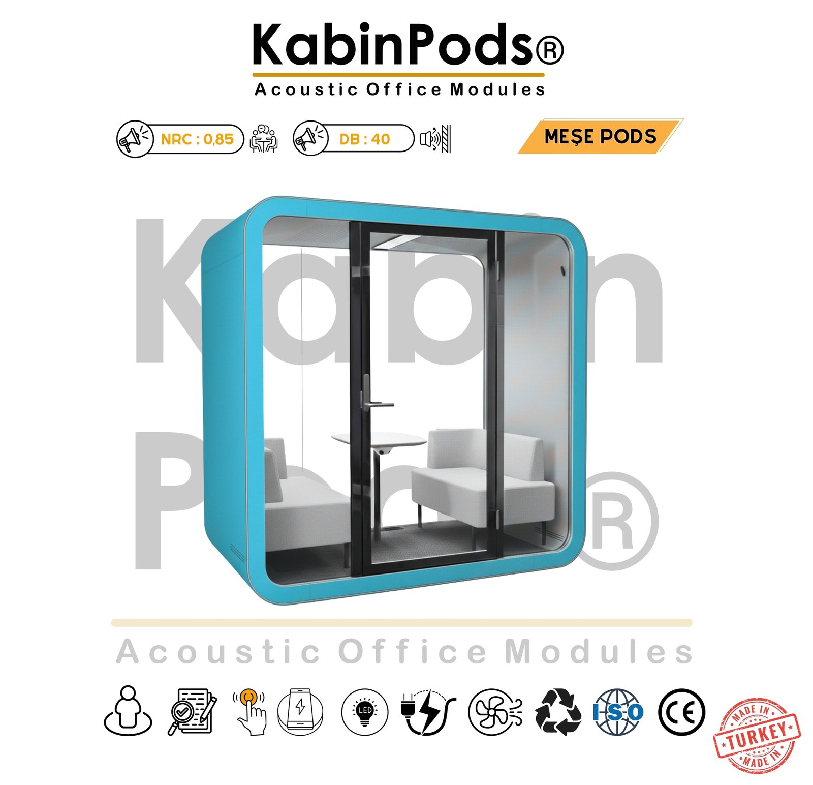 Akustik Ofis Toplantı Kabinleri